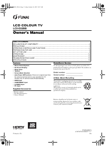 Manual Funai LC5-D32BB LCD Television