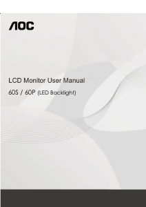 Manual AOC E2060SWDA LCD Monitor