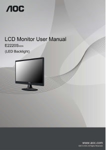 Manual AOC E2220SWDN LCD Monitor