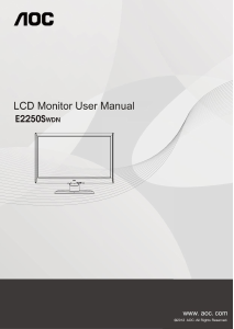 Manual AOC E2250SWDN LCD Monitor