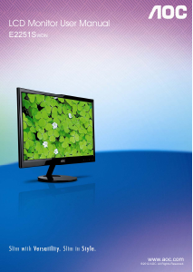 Handleiding AOC E2251SWDN LCD monitor