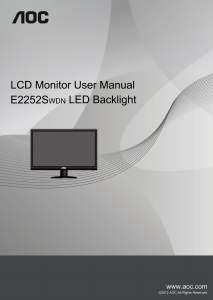 Manual AOC E2252SWDN LCD Monitor