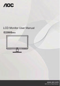 Manual AOC E2260SWDA LCD Monitor