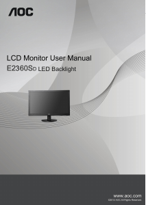 Manual AOC E2360SD LCD Monitor