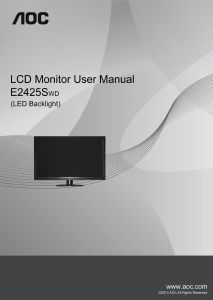 Manual AOC E2425SWD LCD Monitor