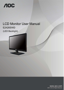 Manual AOC E2426SWD LCD Monitor