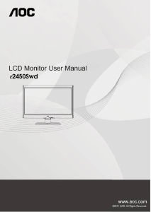 Manual AOC E2450SWD LCD Monitor