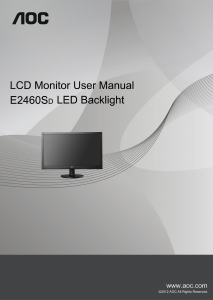 Manual AOC E2460SD LCD Monitor