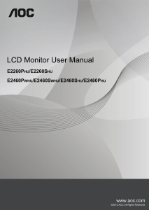 Manual AOC E2460SWHU LCD Monitor