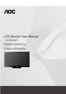 Manual AOC E2462VWH LCD Monitor