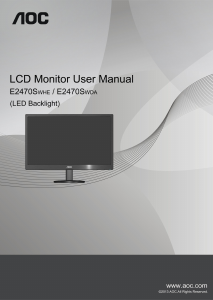 Manual AOC E2470SWHE LCD Monitor