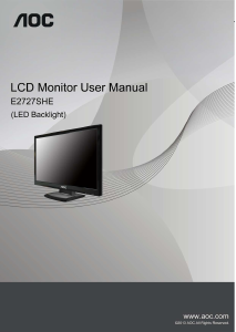 Manual AOC E2727SHE LCD Monitor