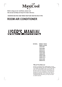 Manual MaxiCool LMD-M18 Air Conditioner