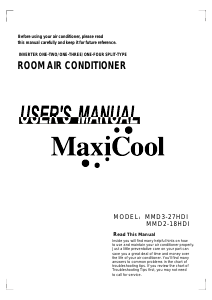 Handleiding MaxiCool MMD3-27HDI Airconditioner