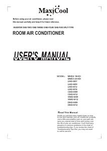 Manual MaxiCool DMD-M09 Air Conditioner