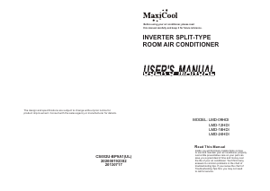 Manual MaxiCool LMD-24HDI Air Conditioner