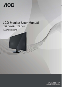 Manual AOC I2421VWH LCD Monitor