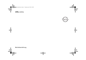 Bedienungsanleitung Opel Zafira (2004)