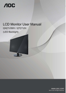 Handleiding AOC I2721VH LCD monitor