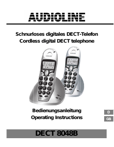 Manual Audioline DECT 8048B Wireless Phone