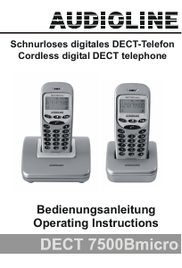 Bedienungsanleitung Audioline DECT 7500Bmicro Schnurlose telefon