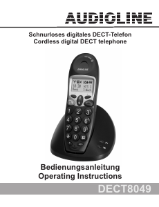 Manual Audioline DECT 8049 Wireless Phone