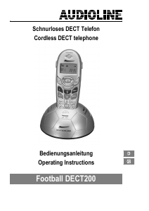 Manual Audioline Football DECT200 Wireless Phone