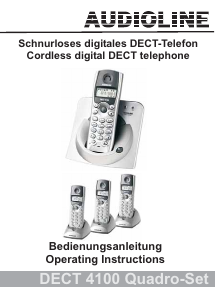 Handleiding Audioline DECT 4100 Quadro-Set Draadloze telefoon