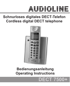 Handleiding Audioline DECT 7500+ Draadloze telefoon