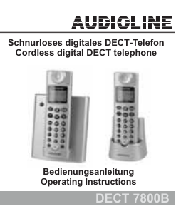 Manual Audioline DECT 7800B Wireless Phone