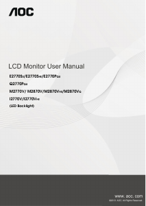 Manual AOC M2870VHE LCD Monitor