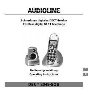 Handleiding Audioline DECT 8048-SOS Draadloze telefoon