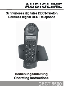 Manual Audioline DECT 5500 Wireless Phone