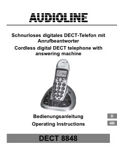 Handleiding Audioline DECT 8848 Draadloze telefoon