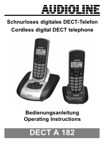 Manual Audioline DECT A 182 Wireless Phone