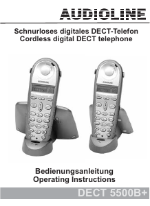 Manual Audioline DECT 5500B+ Wireless Phone