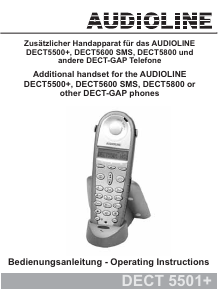 Bedienungsanleitung Audioline DECT 5501+ Schnurlose telefon