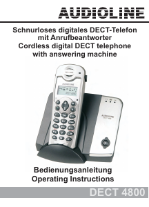 Manual Audioline DECT 4800 Wireless Phone