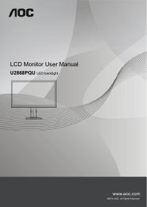 Manual AOC U2868PQU LCD Monitor