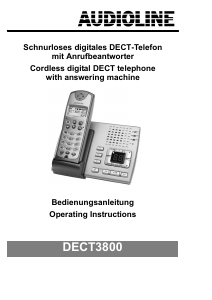 Bedienungsanleitung Audioline DECT 3800 Schnurlose telefon