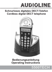 Bedienungsanleitung Audioline 5500TECH Schnurlose telefon