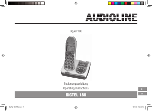 Bedienungsanleitung Audioline BigTel 180 Schnurlose telefon