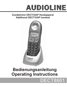Bruksanvisning Audioline DECT 8601 Trådlös telefon