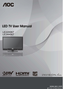 Manual AOC LE22H067 LED Television