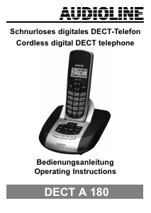 Manual Audioline DECT A 180 Wireless Phone