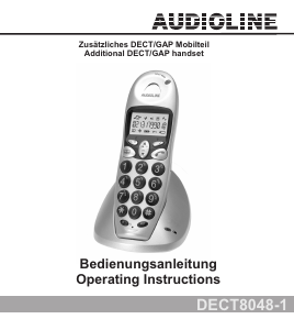 Manual Audioline DECT 8048-1 Wireless Phone