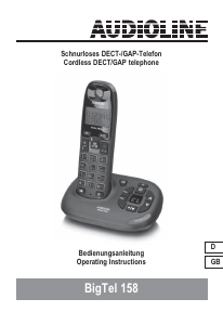 Bedienungsanleitung Audioline BigTel 158 Schnurlose telefon