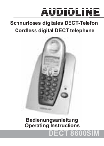 Manual Audioline DECT 8600SIM Wireless Phone