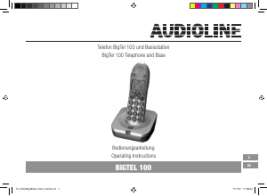 Bedienungsanleitung Audioline BigTel 100 Schnurlose telefon