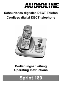 Manual Audioline Sprint 180 Wireless Phone